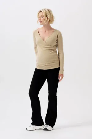 Noppies Maternity flared broek Dames Stretchkatoen Effen