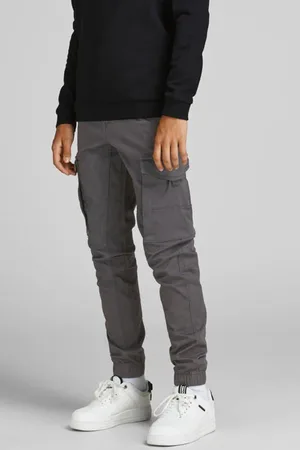 JACK & JONES JUNIOR cargobroek JJIPAUL Jongens Stretchkatoen Effen