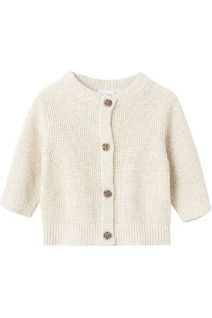NAME IT BABY baby vest NBNBUBBA van katoen ecru Beige Gemêleerd