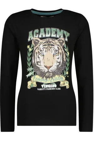 Vingino Longsleeve Joliene met printopdruk Meisjes Stretchkatoen Ronde hals