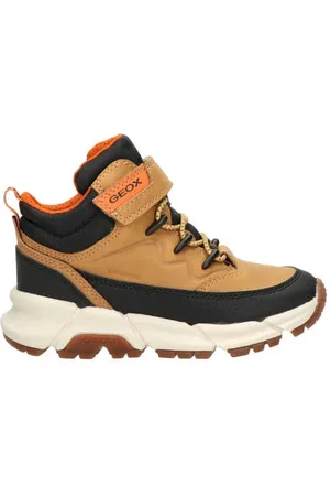 Geox Flexyper Plus sneakers Bruin Jongens Imitatieleer Meerkleurig