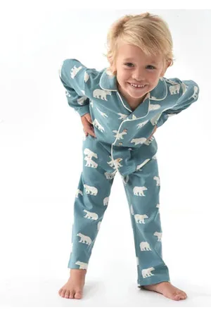 Little Label Pyjama met dierenprint van katoen Jongens Stretchkatoen Klassieke kraag