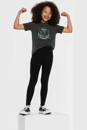 Anytime Legging Meisjes Stretchkatoen Effen
