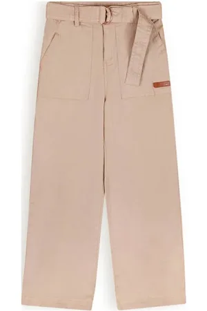 NoNo Regular fit broek Simoa Beige Meisjes Katoen Effen