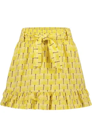 Like Flo Rok met all over print en ruches Meisjes Katoen All over print