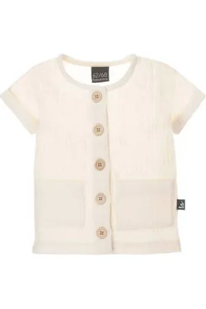 Babystyling Baby overhemd Beige Jongens Katoenlinnen Ronde hals Effen