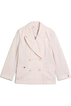 Tommy Hilfiger Geruite blazer Meisjes Katoen Reverskraag