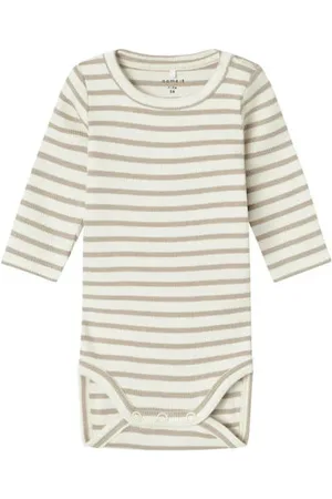 NAME IT BABY gestreepte romper NBNBANI Jongens Katoen Ronde hals