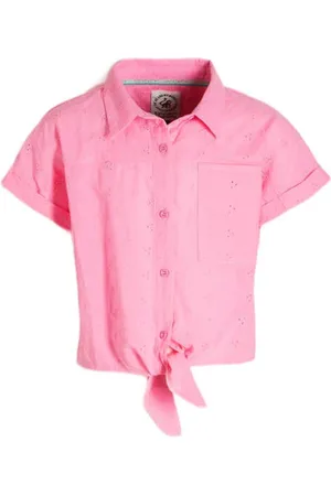 Me & My Monkey Blouse Marlot Meisjes Katoen Klassieke kraag Effen