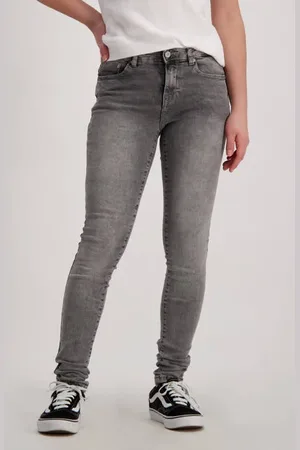 Cars Skinny jeans ELIZA Grijs Meisjes Stretchdenim Effen