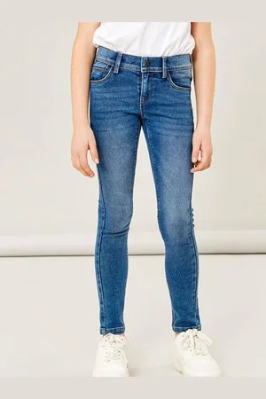 NAME IT Skinny jeans NKFPOLLY Blauw Meisjes Stretchdenim