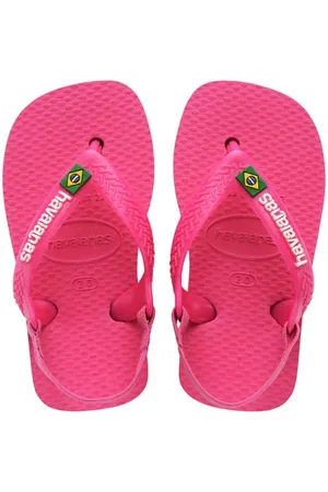 Havaianas Baby Brasil Logo II teenslippers met hielbandje Meisjes Rubber