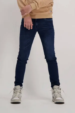 Cars Slim fit jog denim Burgo Blauw Effen