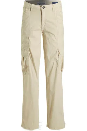 Cars Wide leg cargobroek KARLY Beige Meisjes Katoen Effen