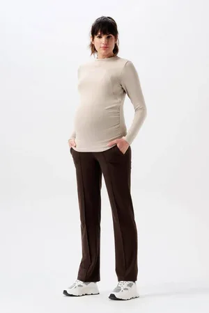 Noppies Maternity straight fit broek Eilia Dames Viscose Effen