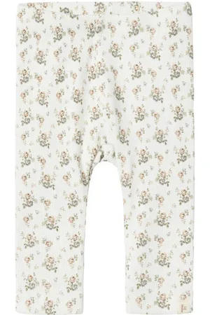 Lil Atelier BABY baby regular fit broek NBFGAGO offwhite Wit Meisjes Katoen