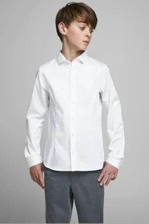 JACK & JONES JUNIOR overhemd JPRPARMA Jongens Katoen Klassieke kraag