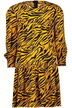 Vingino Jurk met zebraprint Meisjes Viscose Ronde hals Zebraprint