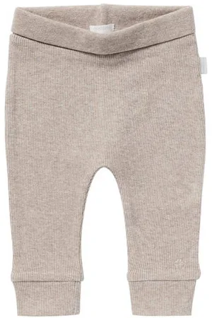 Noppies Baby baby broek Naura met katoen Bruin Effen