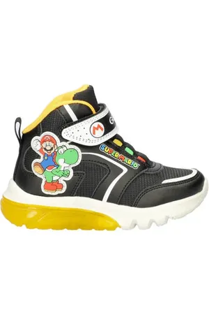 Geox Ciberdron sneakers met lichtjes zwart Jongens Imitatieleer Personage