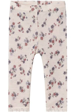 NAME IT BABY wollen baby legging NBFWANG Bloemen
