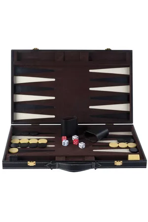 Buffalo Backgammon ingelegd 46 x 30 cm zwart Backgammon ingelegd 46 x 28 cm zwart Bordspel Multi