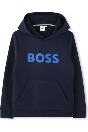 HUGO BOSS Hoodie met logo Sweater Jongens Katoen Capuchon Logo