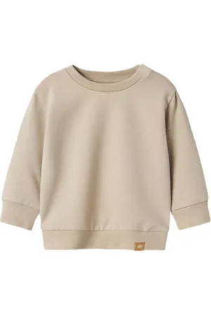 NAME IT BABY sweater zand Trui Grijs Effen
