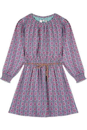 NoNo Jurk Mamai met all over print Meisjes Polyester Ronde hals