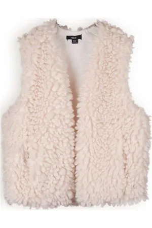 NoBell Gilet Kath Ecru Meisjes Teddy Openvallende hals Effen