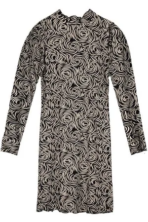Like Flo Young jurk Monai met all over print Grijs Meisjes Viscose Col