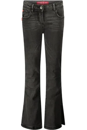 TYGO & vito Flared jeans Poppy Grijs Meisjes Stretchdenim
