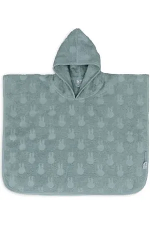 Jollein Badstof badponcho Miffy Jacquard Sea Green Handdoek/badcape