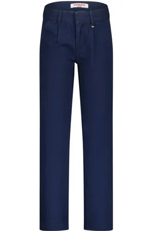 Vingino Straight fit broek Safano Jongens Stretchkatoen Effen