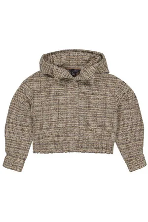 LEVV Geweven vest NELI Bruin Meisjes Polyester Capuchon Effen