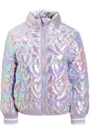 Orange stars Bomberjack Rachel met verborgen capuchon Jas Roze Meisjes Polyester Opstaande kraag