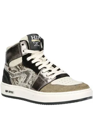 Hip H1765 leren sneakers Bruin Meisjes Leer Meerkleurig