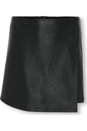 ONLY KIDS GIRL imitatieleren skort Rok Meisjes Imitatieleer Effen