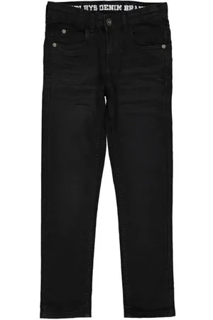 Quapi Regular fit jeans Zwart Jongens Jog denim Effen