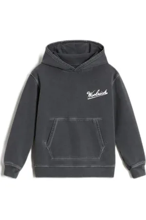 Woolrich Hoodie met logo Sweater Jongens Katoen Capuchon Logo