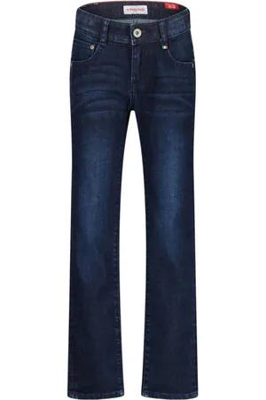 Vingino Slim fit jeans Dante Blauw Jongens Stretchdenim Effen