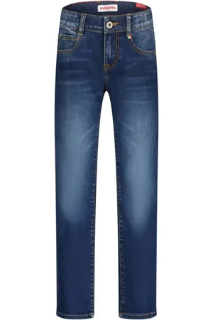 Vingino Straight leg jeans Paolo Blauw Jongens Stretchdenim