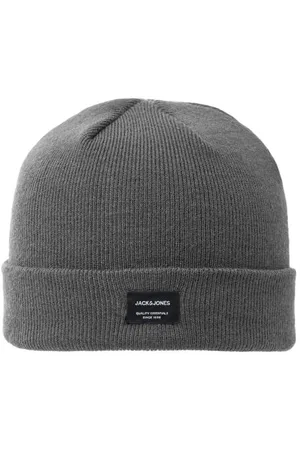 JACK & JONES JUNIOR muts JACDNA grijs melange Jongens Acryl Logo