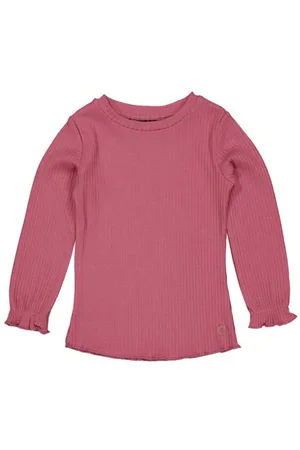 LEVV Little geweven longsleeve PERLIE Meisjes Stretchkatoen Ronde hals