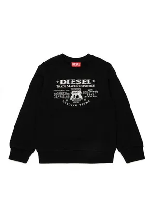 Diesel Sweater met logo Jongens Katoen Ronde hals Logo