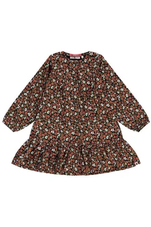 Stains&Stories Gebloemde jurk Meisjes Viscose Ronde hals