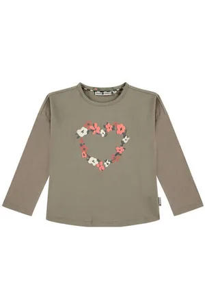 Stains&Stories Longsleeve met printopdruk Meisjes Stretchkatoen Ronde hals