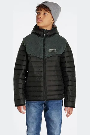 Protest Outdoor jas PRTDUCO JR zwart Jongens Polyamide Capuchon Meerkleurig