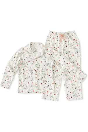 Little Label Pyjama met bloemenprint Meisjes Stretchkatoen Klassieke kraag