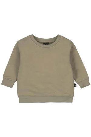 Babystyling Sweater Trui Jongens Stretchkatoen Ronde hals Effen